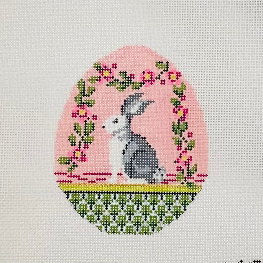 Pink Garland Bunny Egg