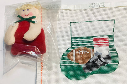 Mini sock with ornament- football