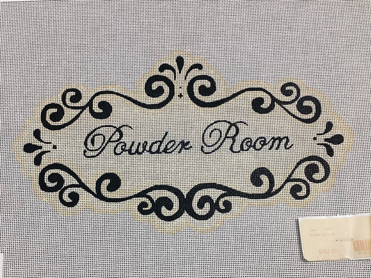 Powder room sign