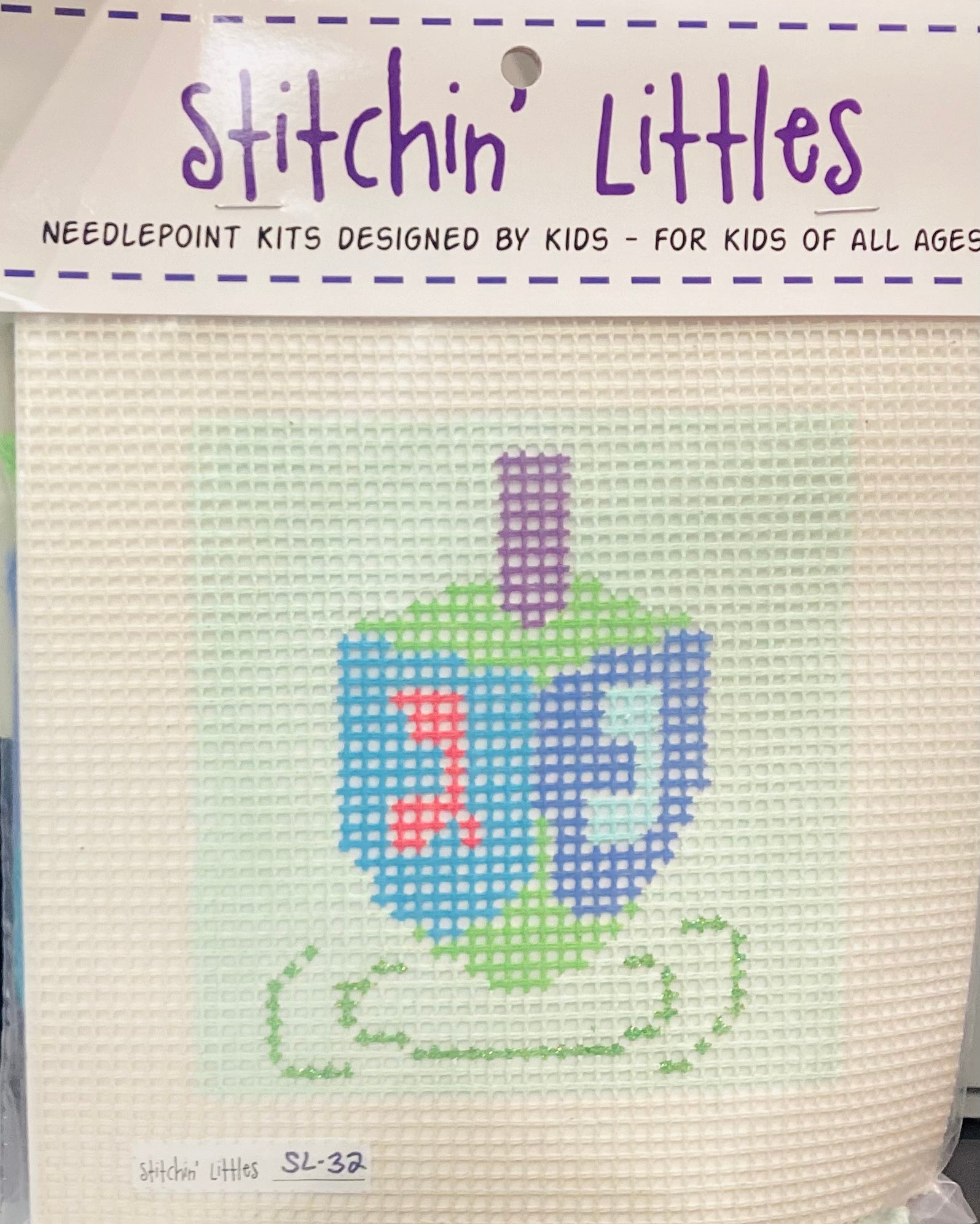 Stitchin' Littles Kit 5x5 - Hanukkah Dreidel – Wool and Willow Needlepoint