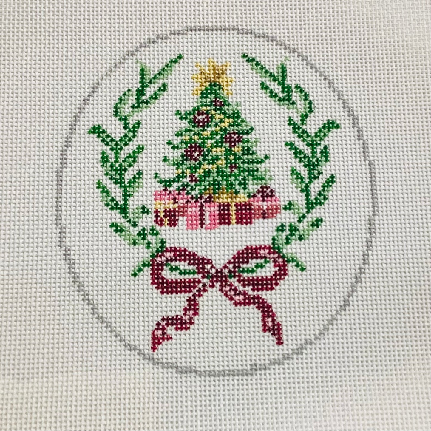 Christmas tree oval ornament