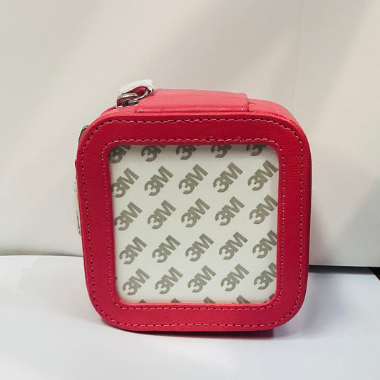 Leather Jewelry Case  3" insert - Hot Pink