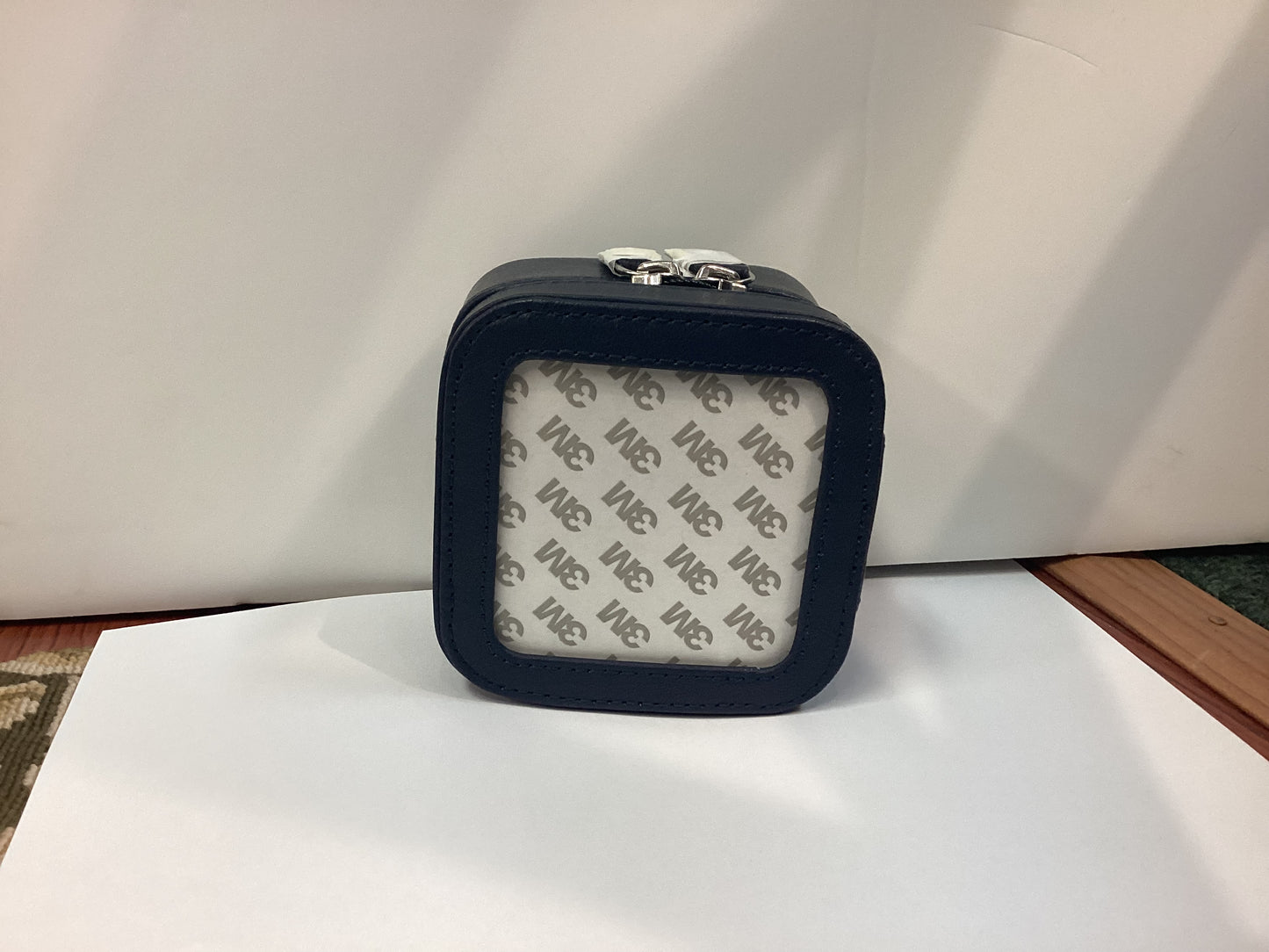 Leather Jewelry Case - Blue navy 3" insert