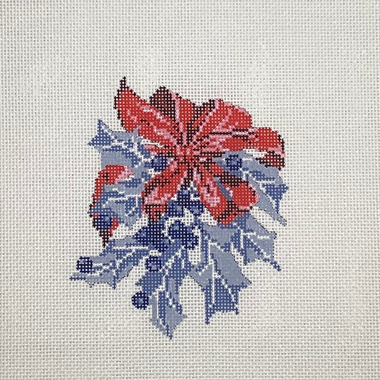 Blue Holly with Red Bow