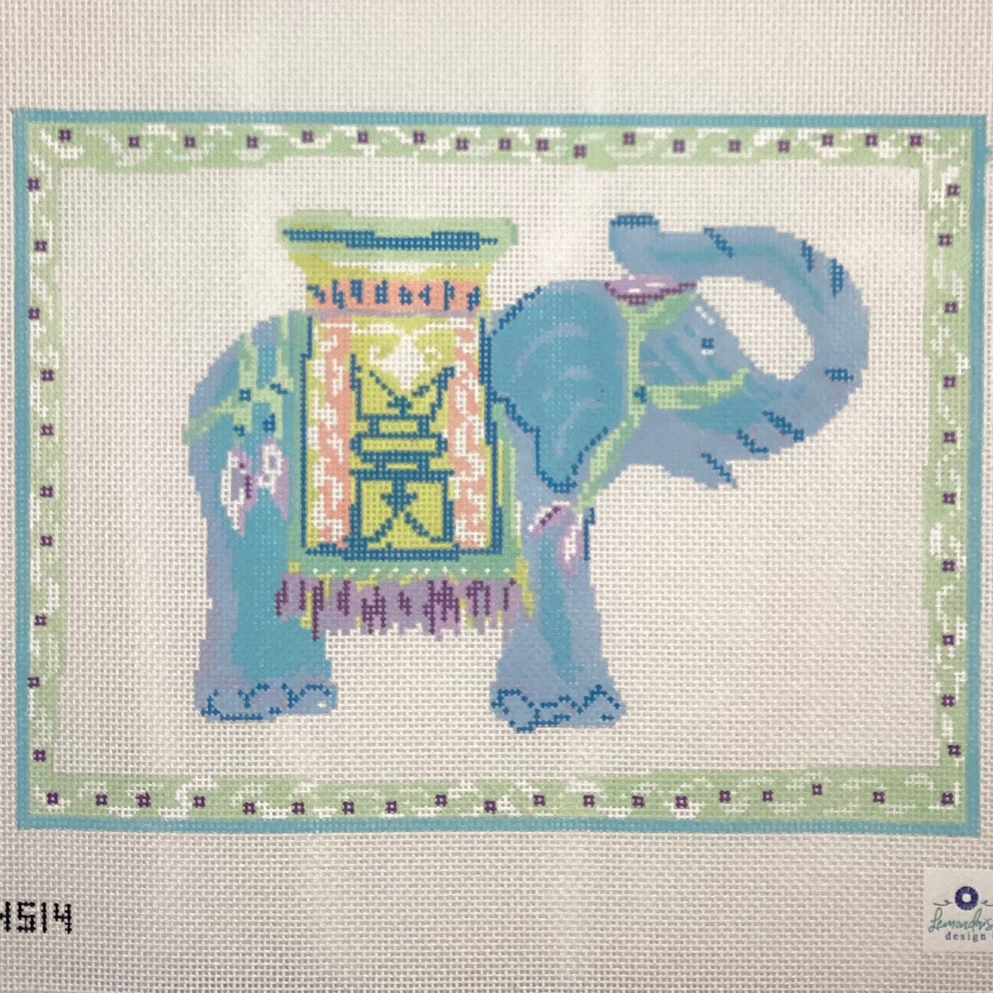 Turquoise Elephant Pillow