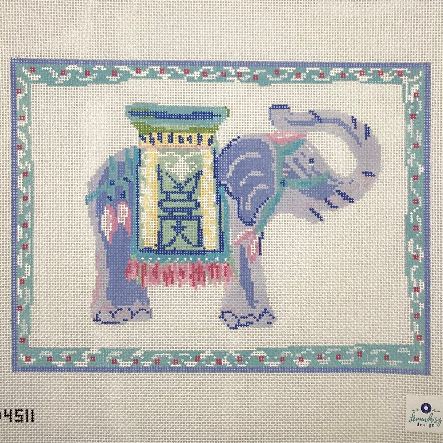 Blue Elephant Pillow