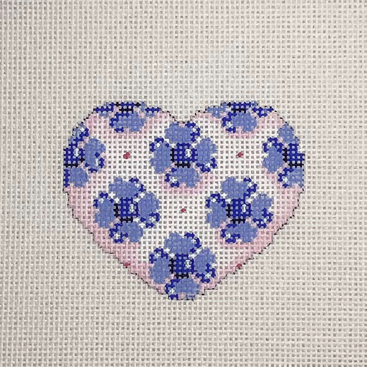 Blue Flower Mini Heart