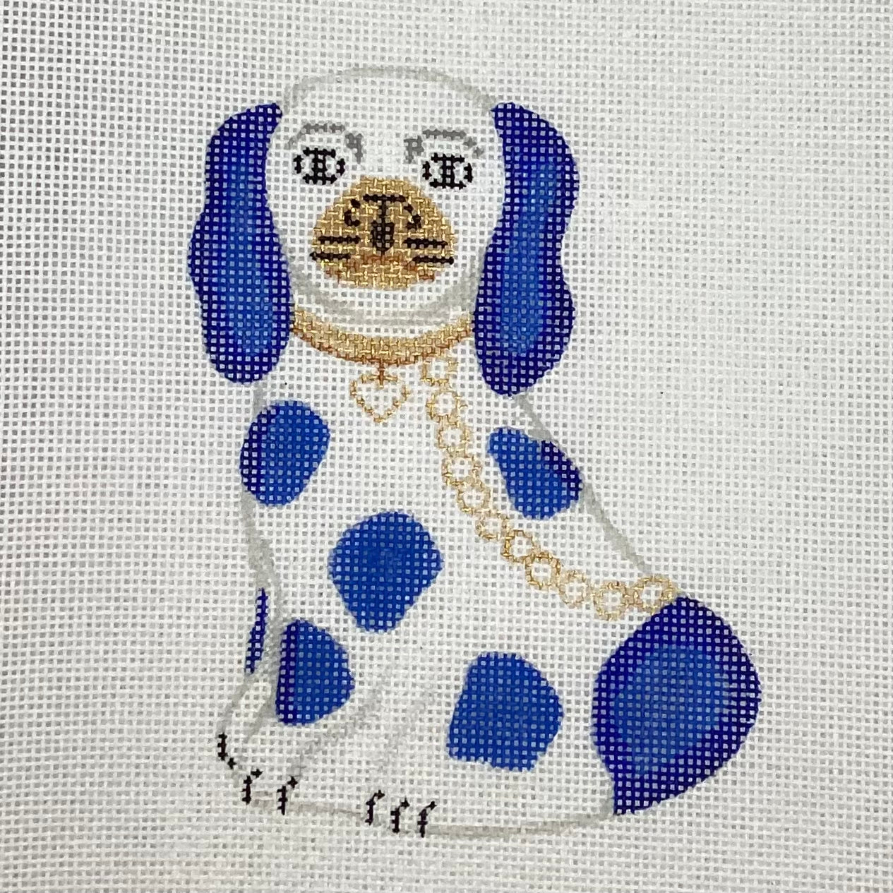 Blue & White Staffordshire Dog