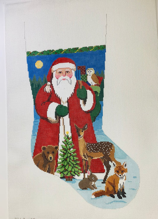 Santa w/ Baby Forest Animals Stocking