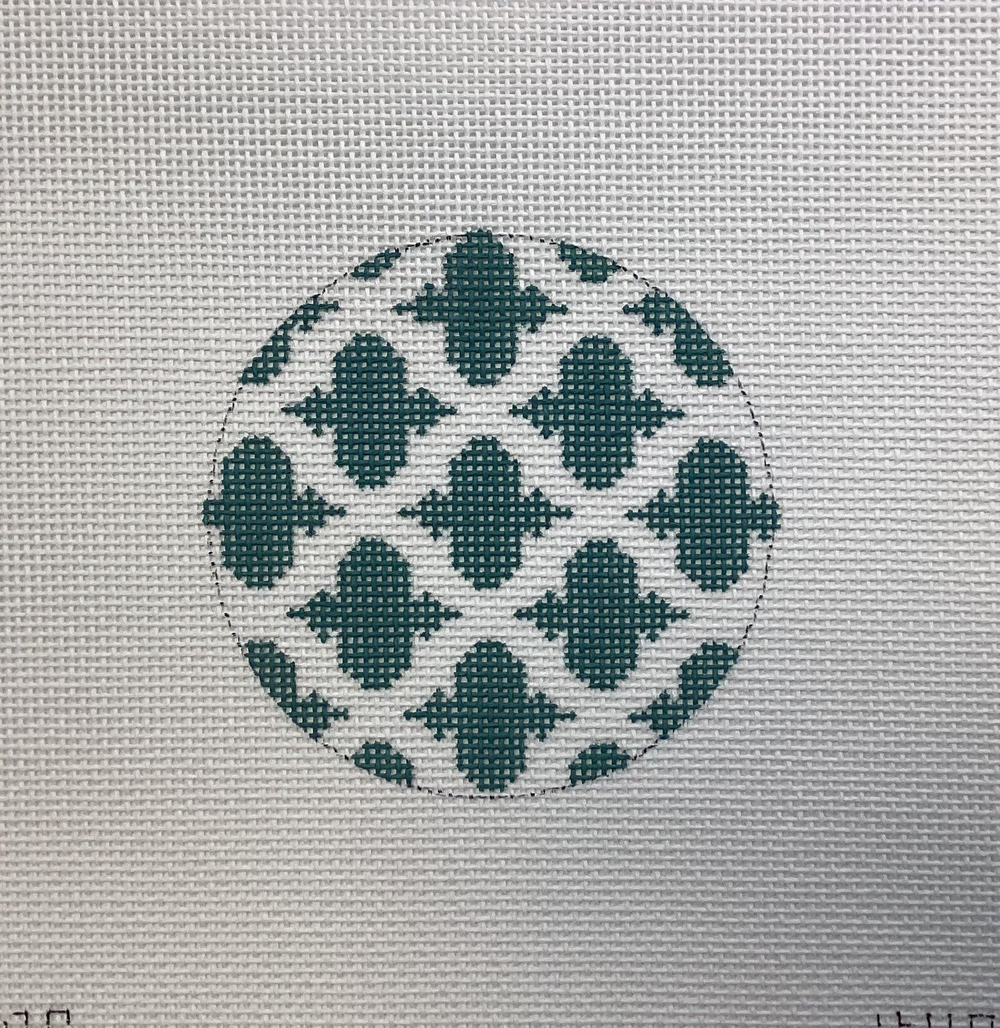 Geometric Teal Ornament COIN106