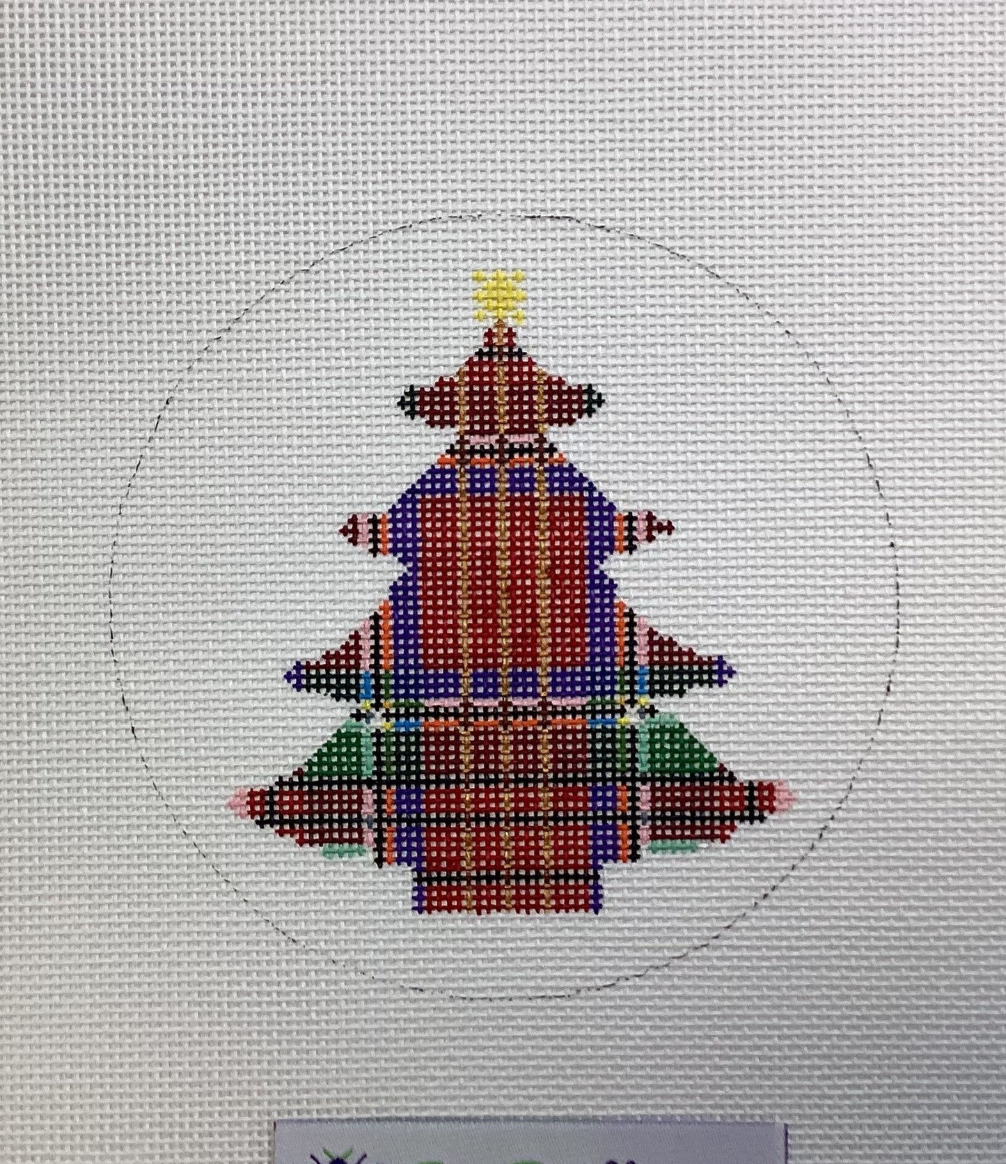 Plaid Christmas Tree Ornament