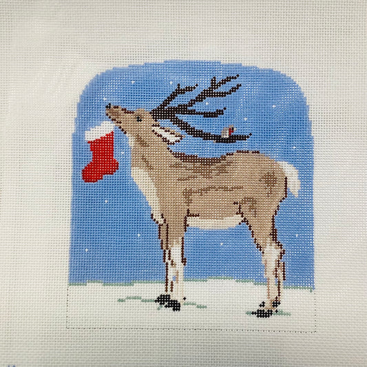 Christmas Forest Collection - Reindeer with Stocking