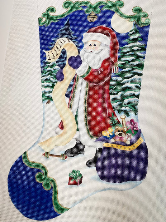 Old World Santa w/List Stocking