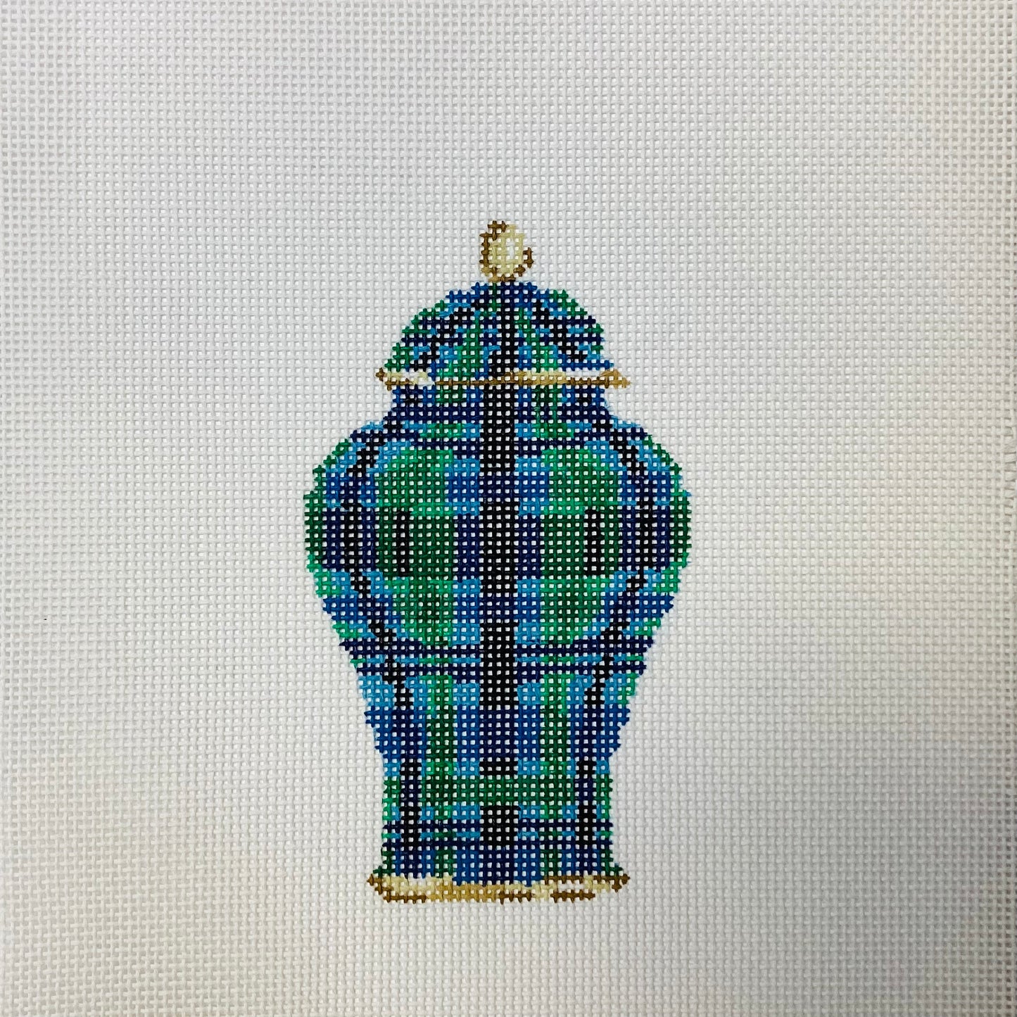 Black Watch Plaid Jar Canvas