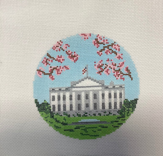 White House with Cherry Blossoms