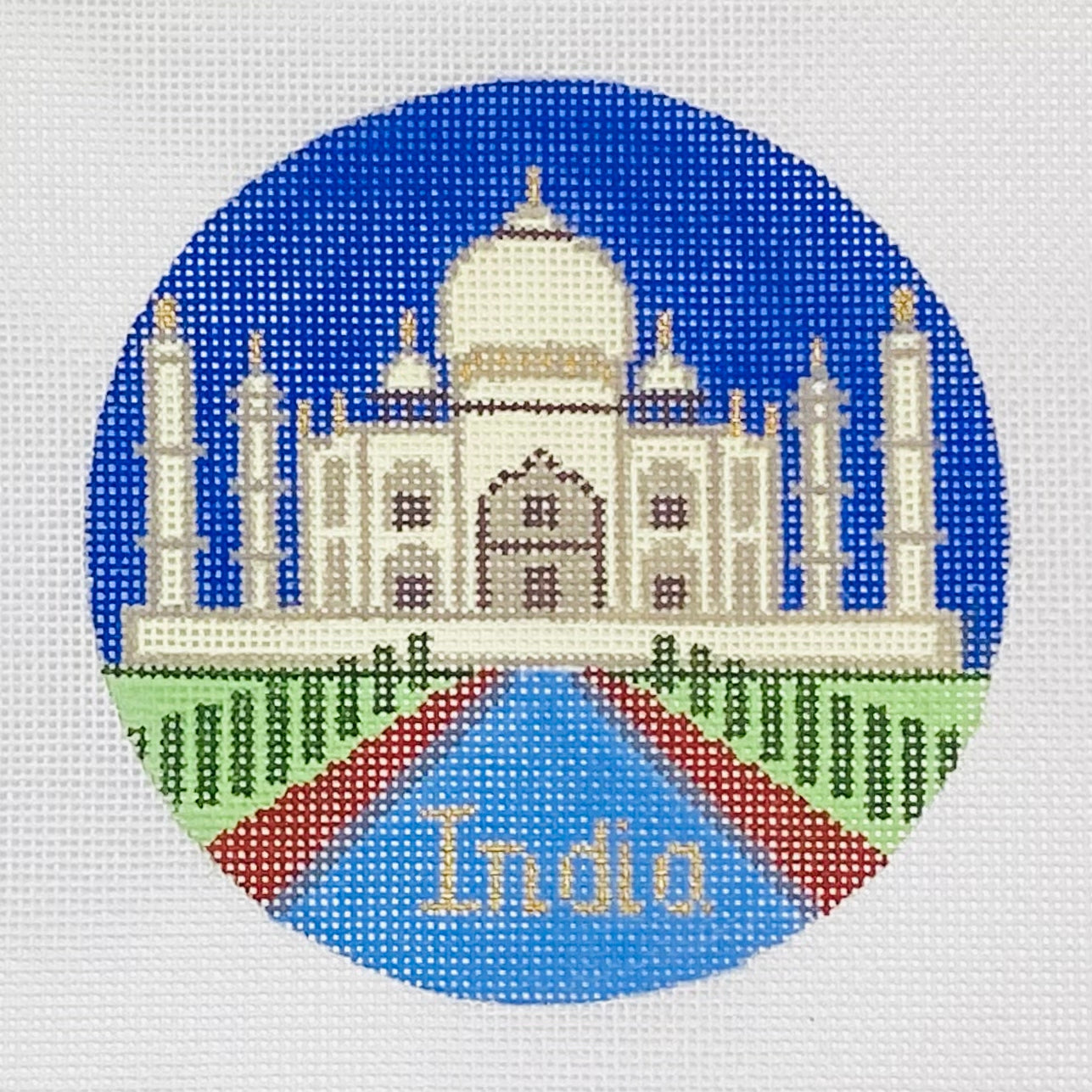 India Needlepoint Ornament