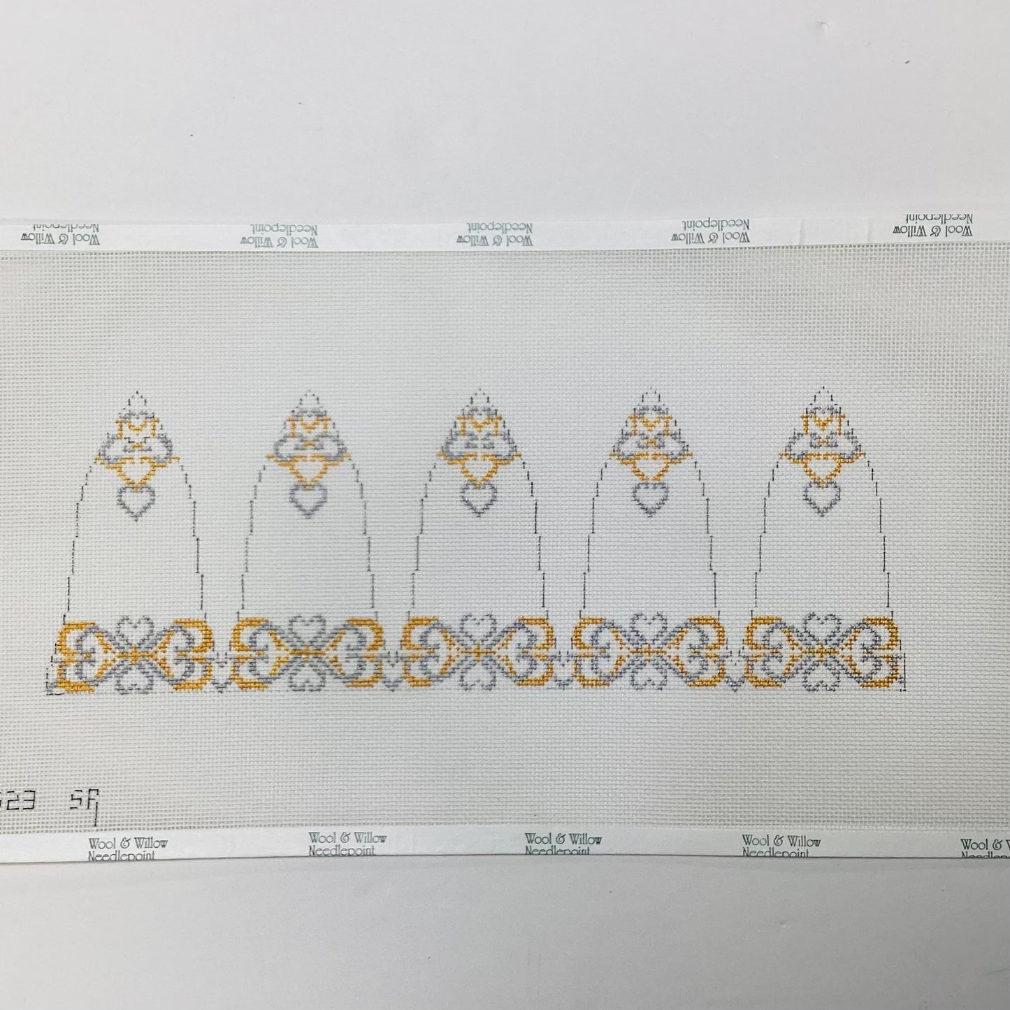 Wedding Silver and Gold Hearts, 3D Bell