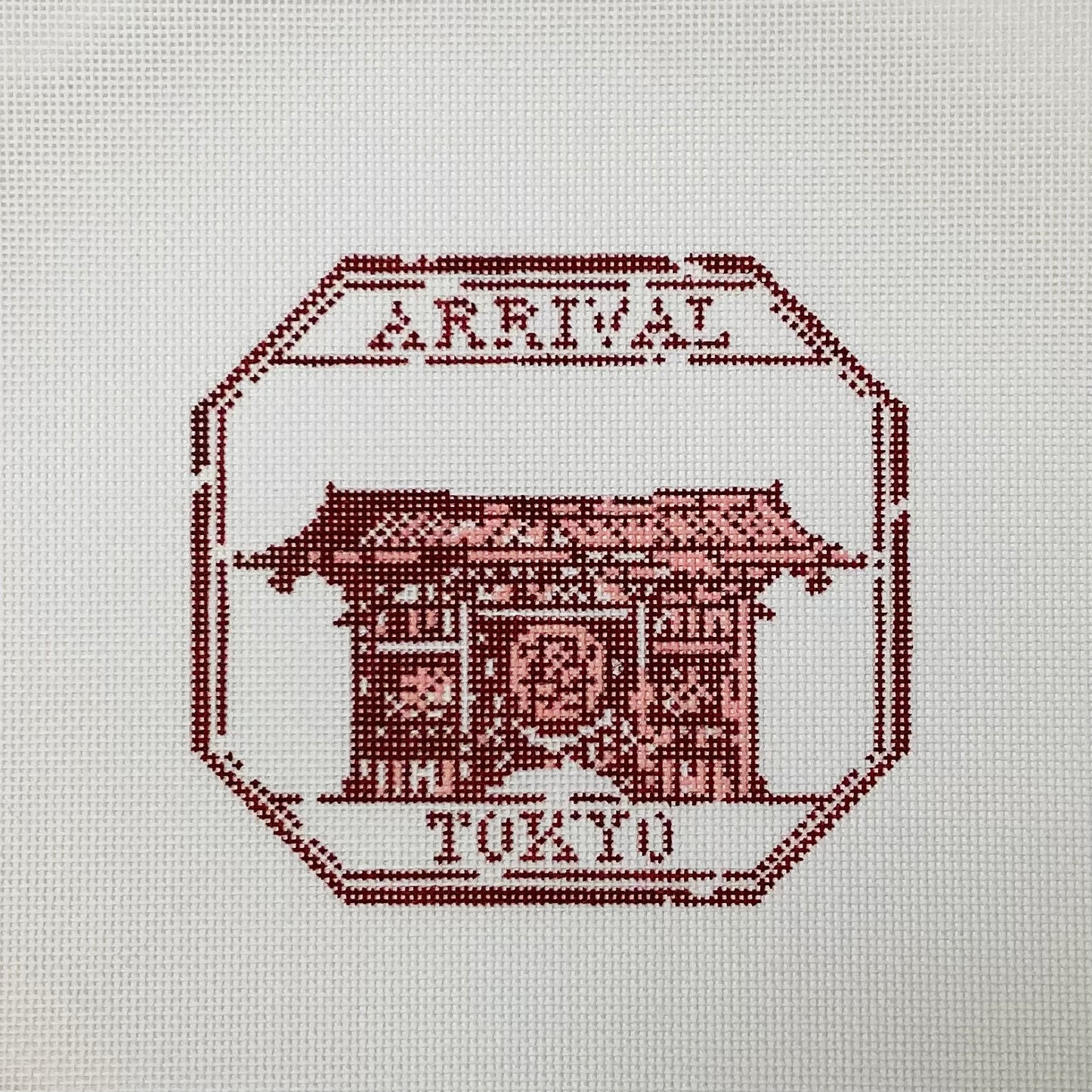 Passport Stamp - Tokyo Needlepoint Canvas