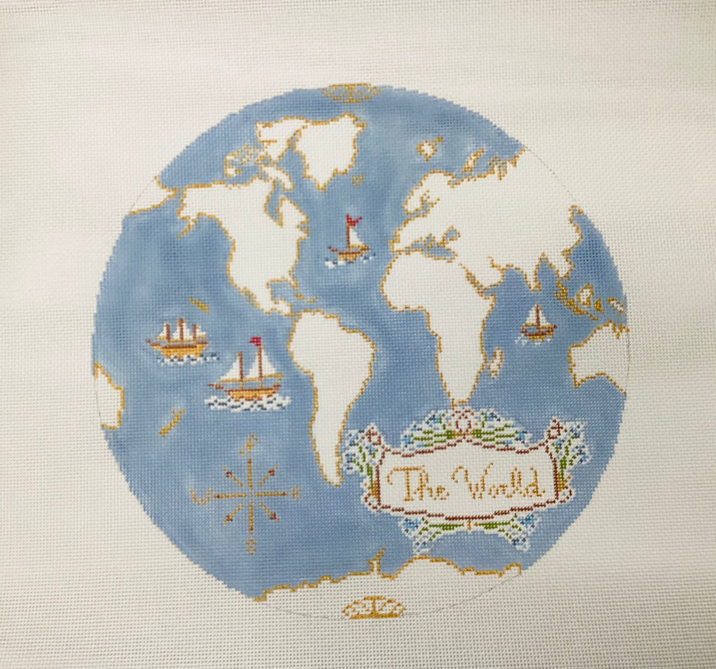 Atlas World Round - Light Blue