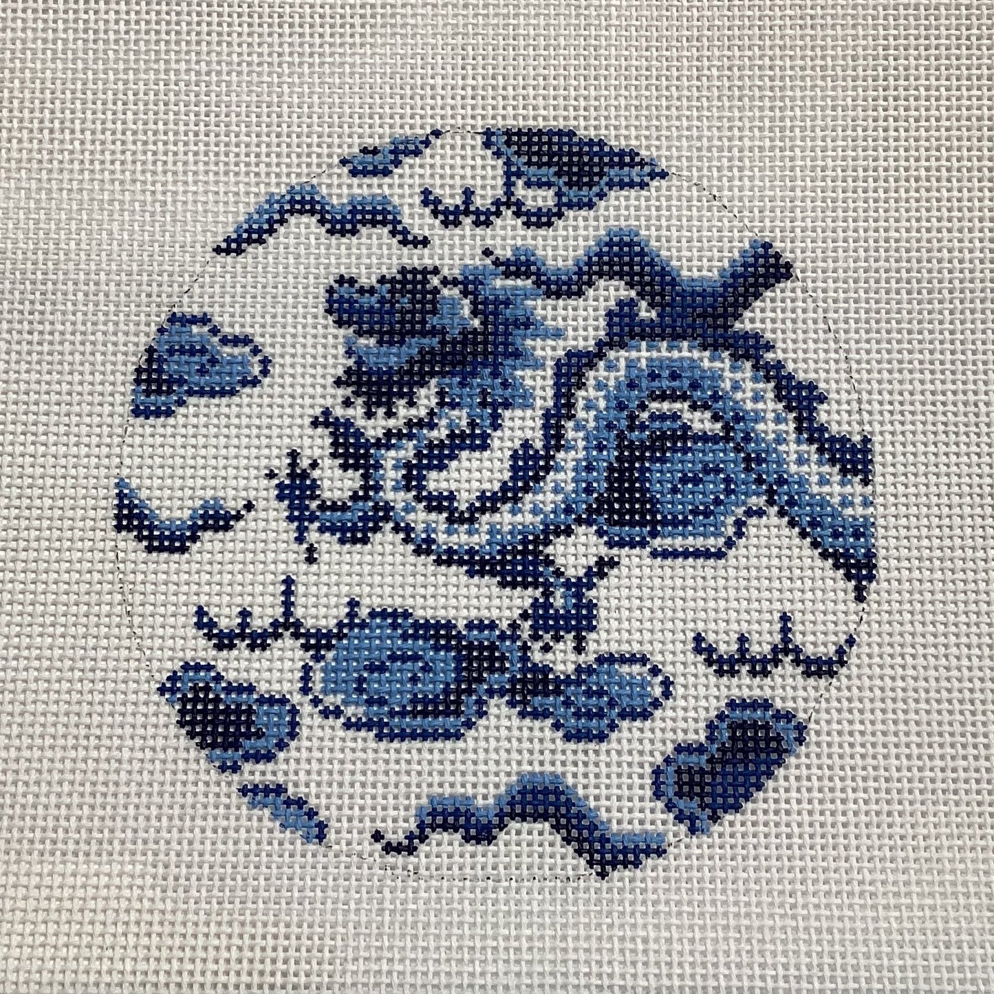 4" round Chinoiserie