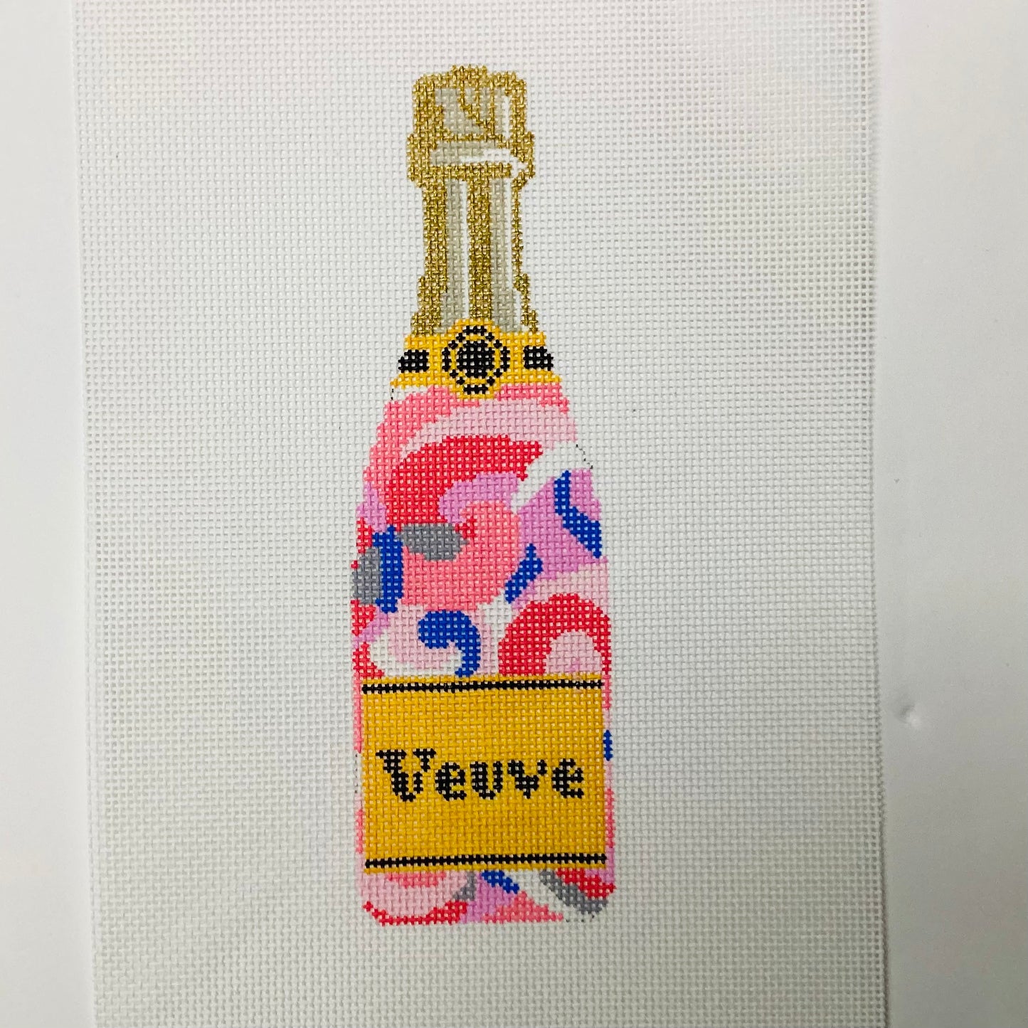 Veuve bottle- Pink Swirl