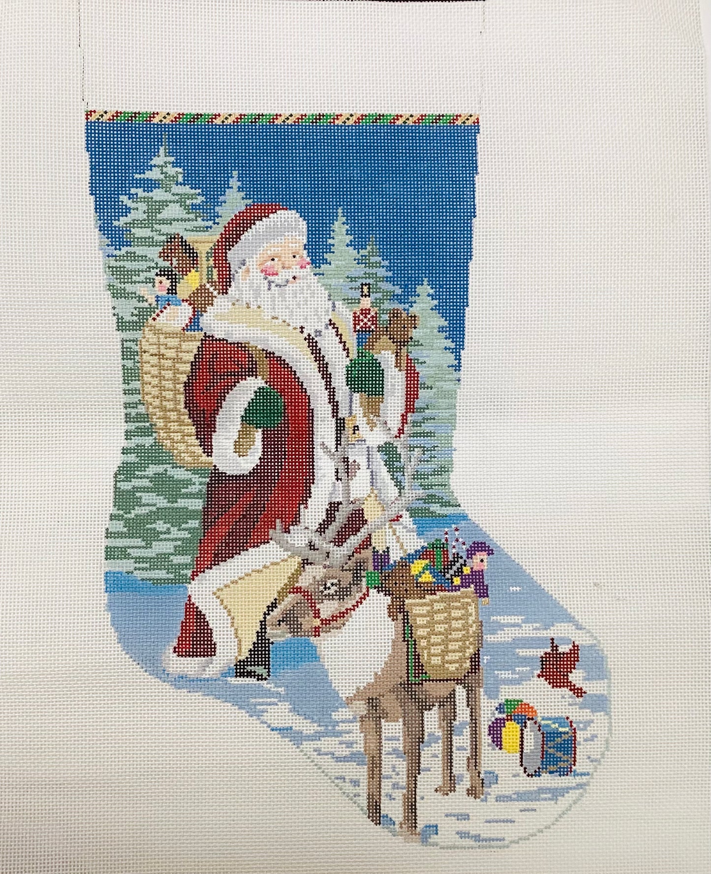 Santa Reindeer and Toy Basket