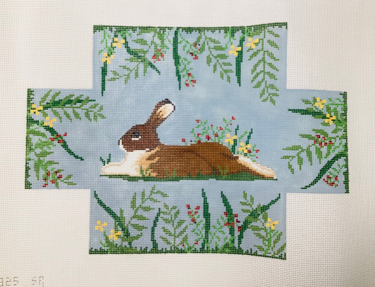 Rabbit in Flowers Brick Cover