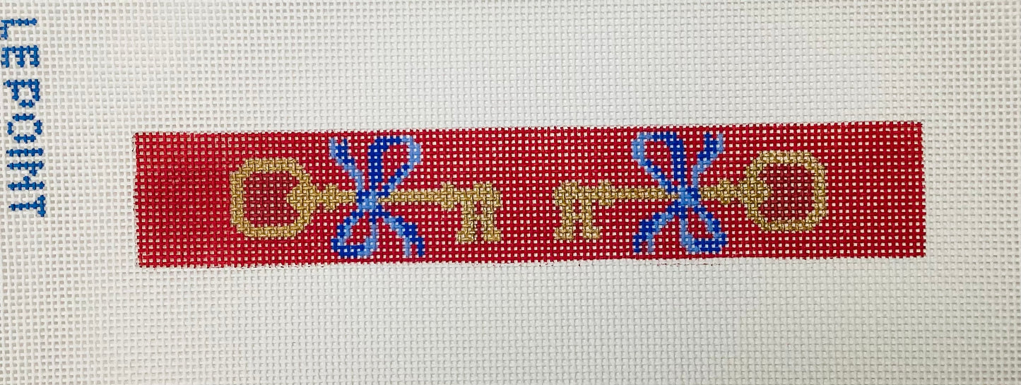 Keychain - Coral & Blue