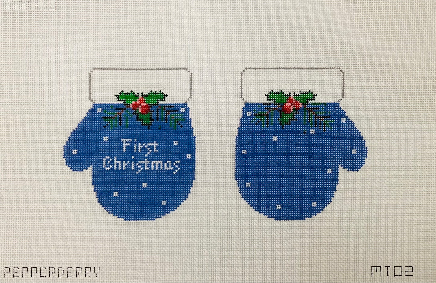 First Christmas Mittens Blue