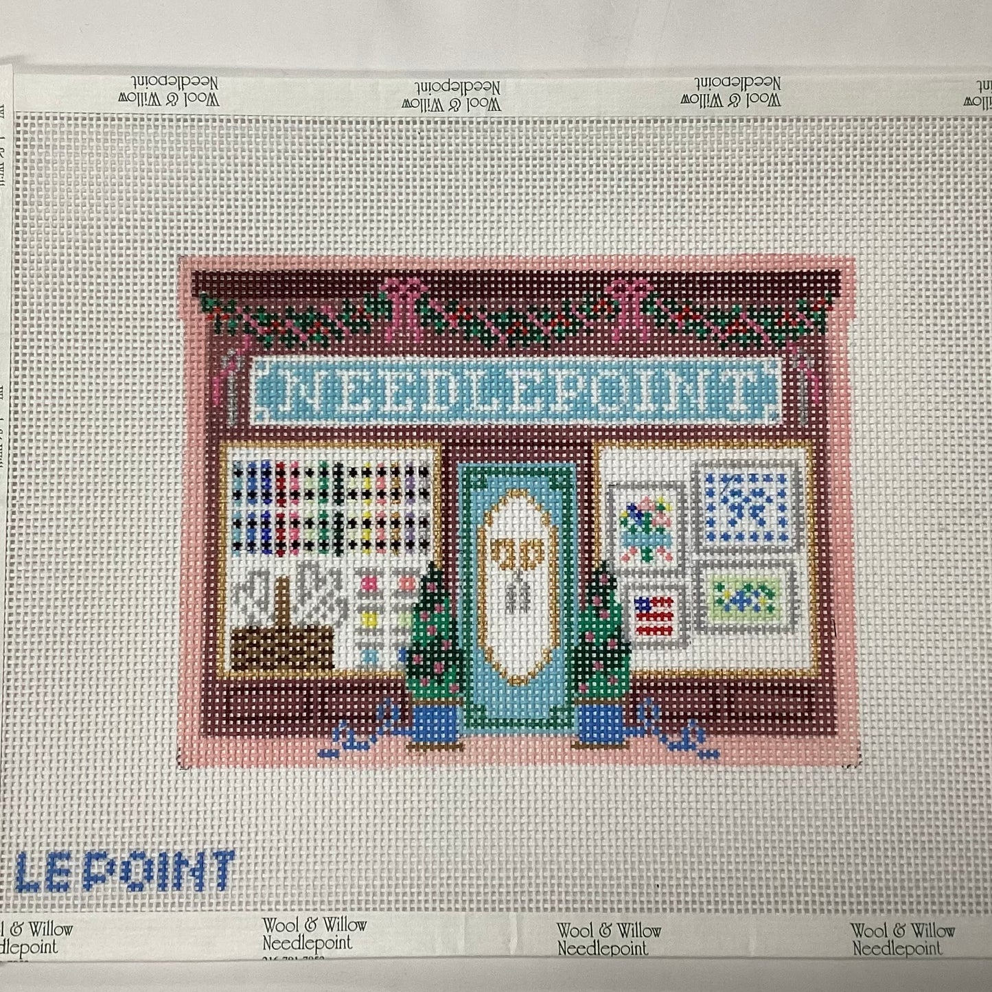 Christmas Village Needlepoint Shop