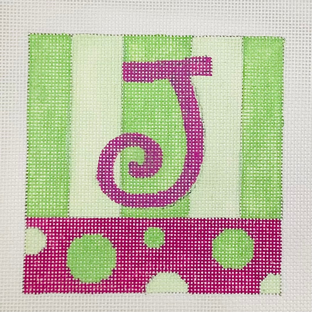 Lime/Pink J Monogram