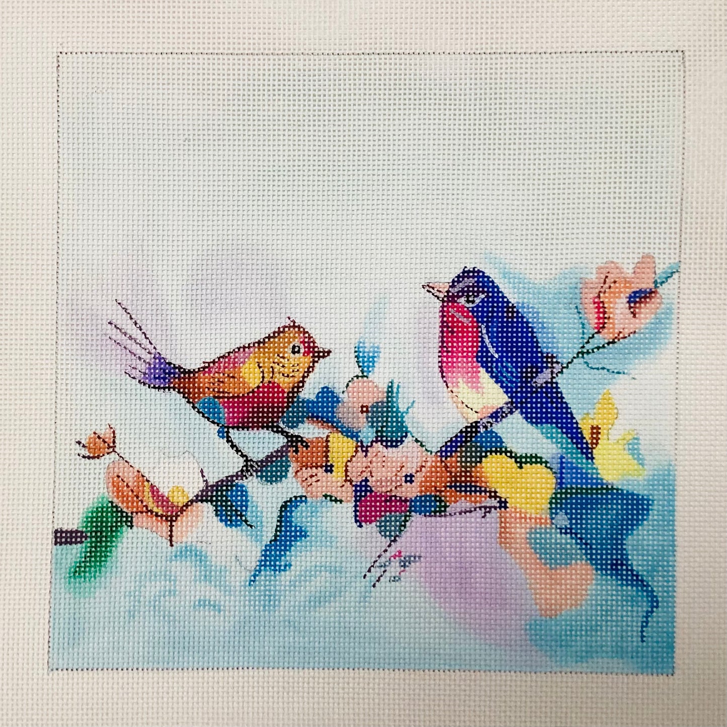Watercolor Bird Duet