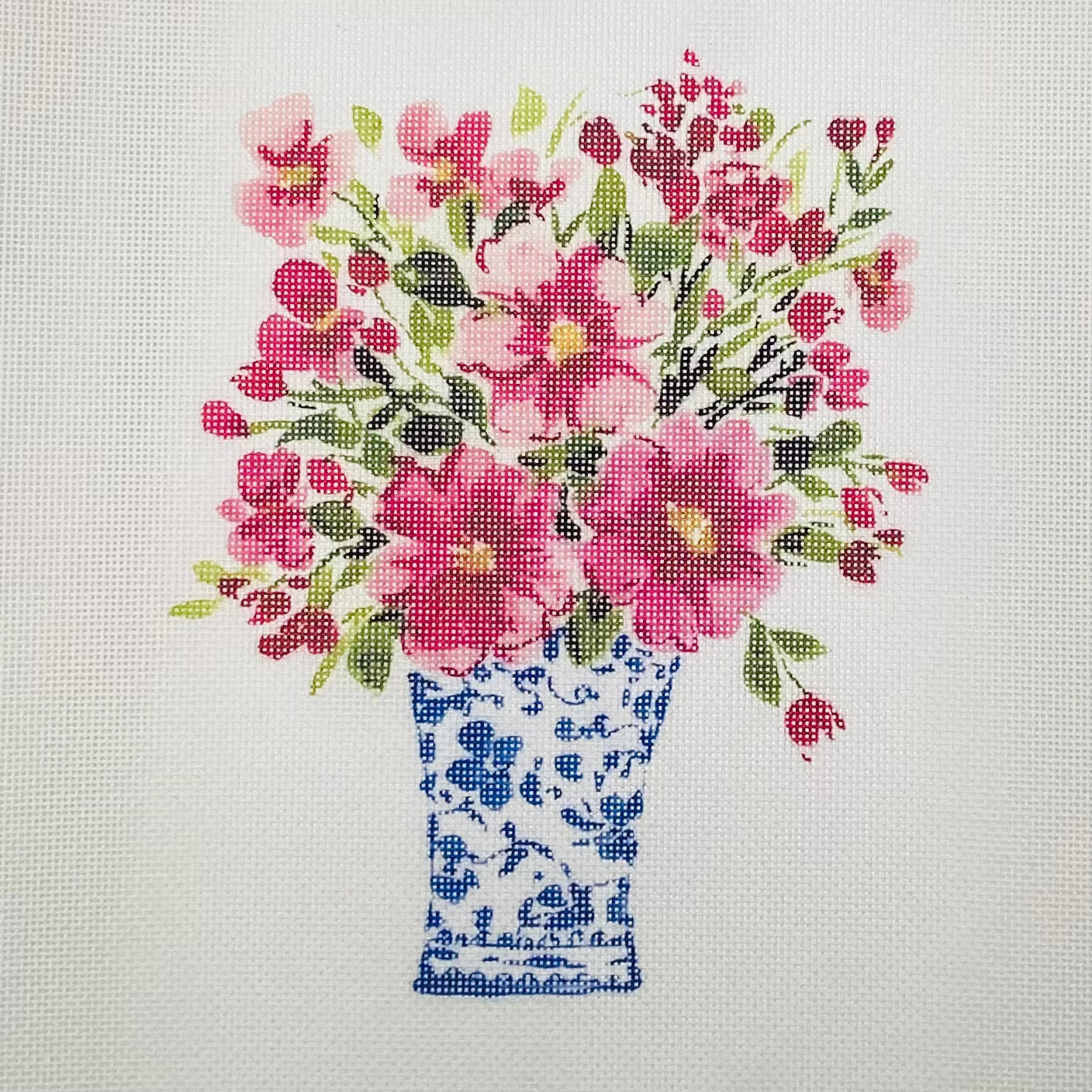 Chinoisierie with Pink Flowers