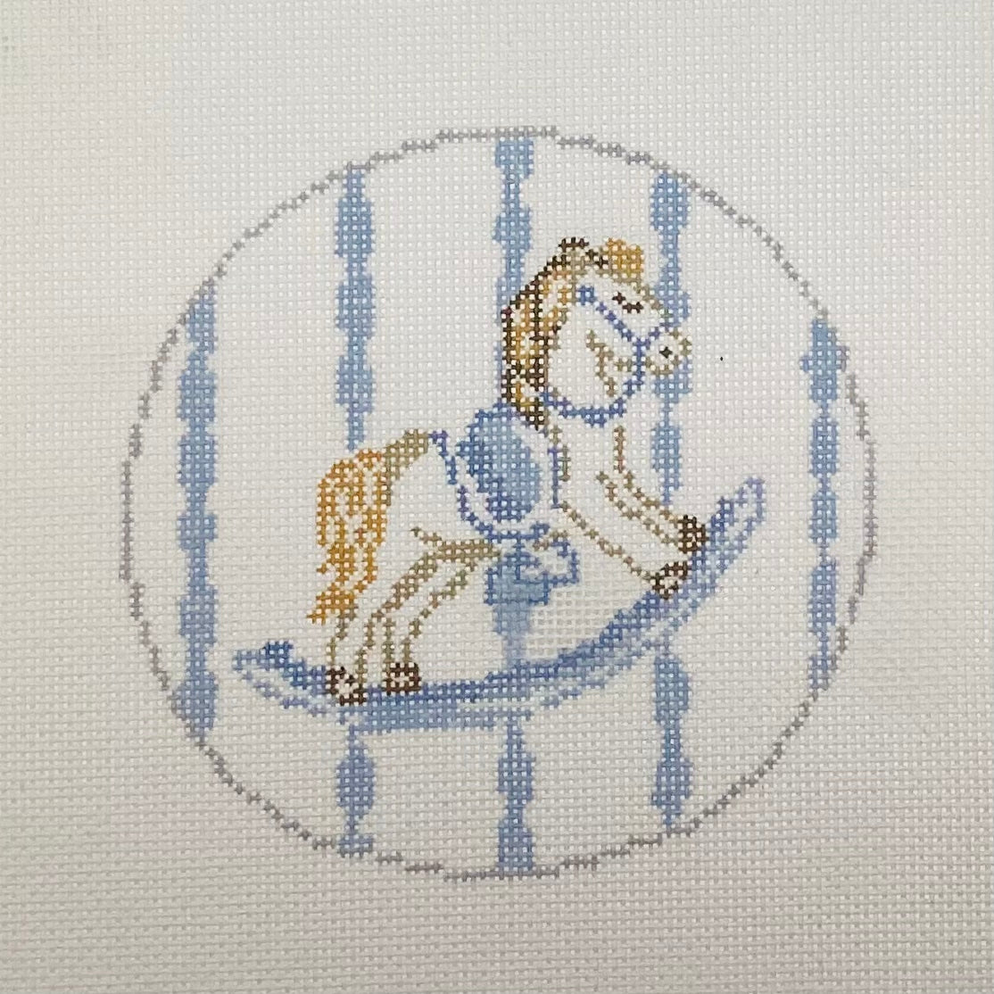 Blue Rocking Horse Round