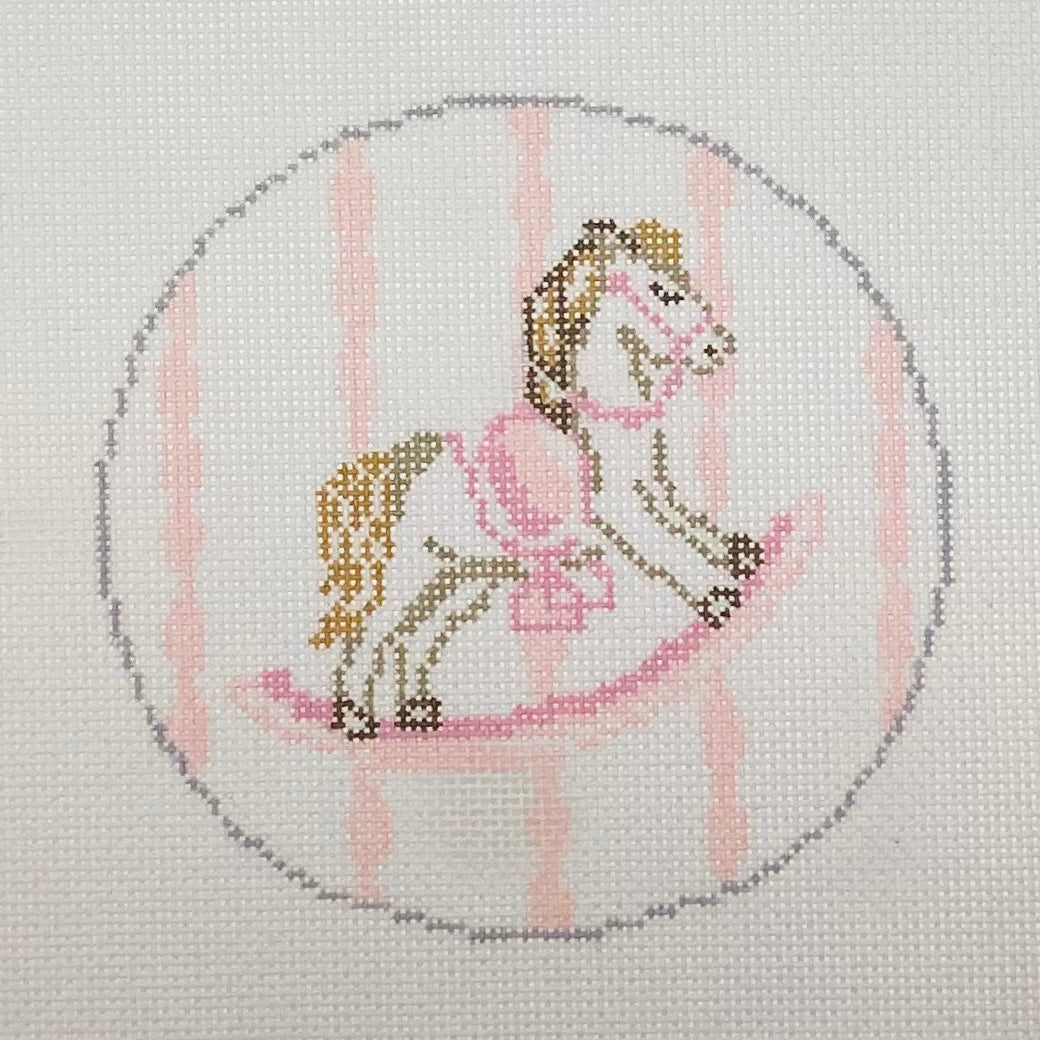 Pink Rocking Horse Round