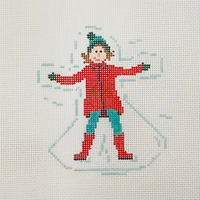 Winter Village - Girl Making Snow Angel