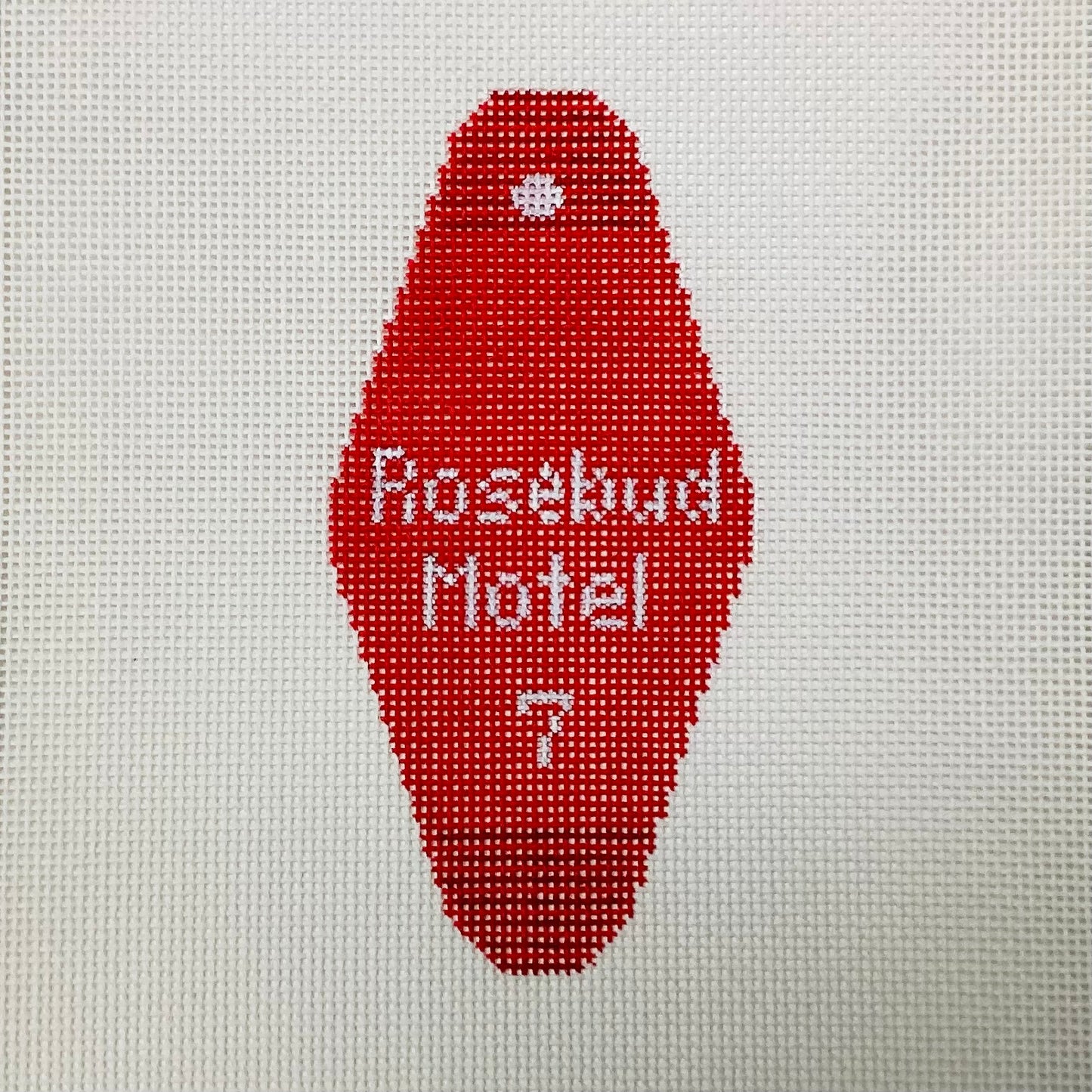 Rosebud Motel Needlepoint Canvas