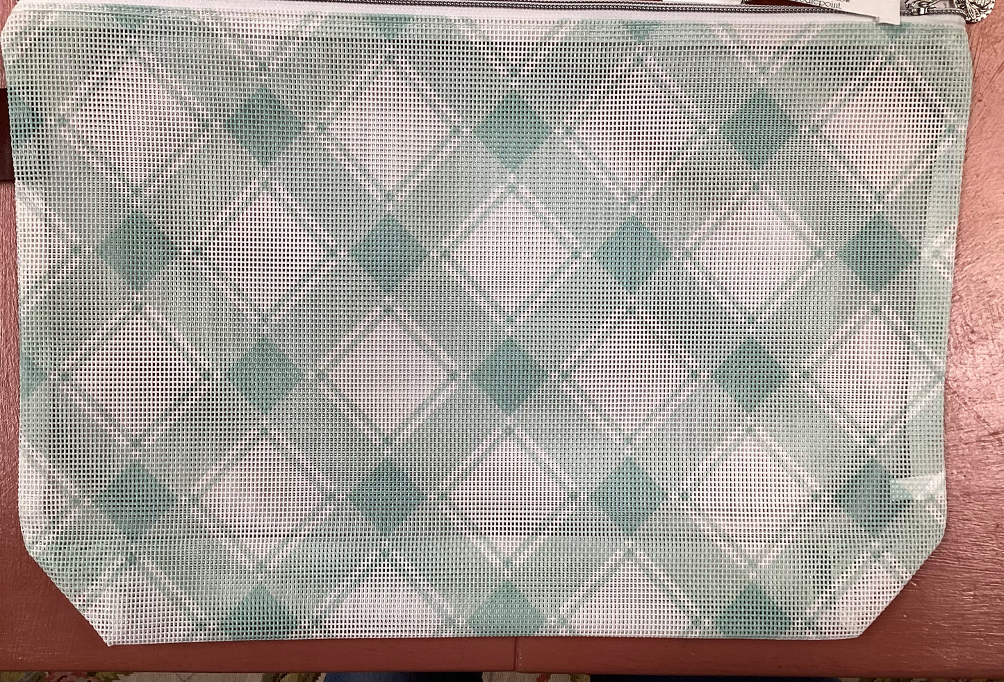 Green and White Geometric Bag
