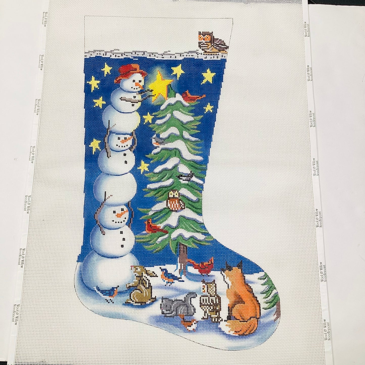 Tree Trimming Snowman Stocking