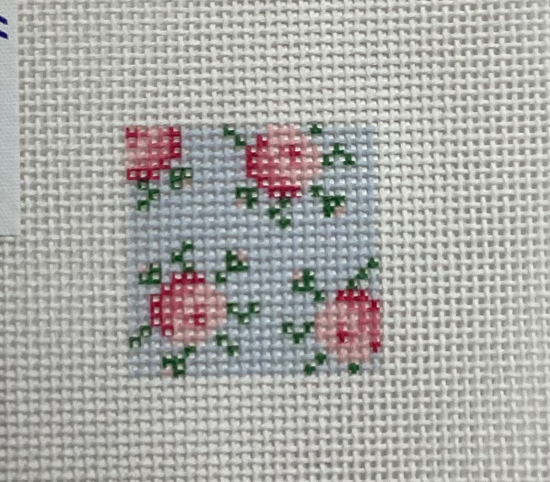 1.25" square Pink Floral insert