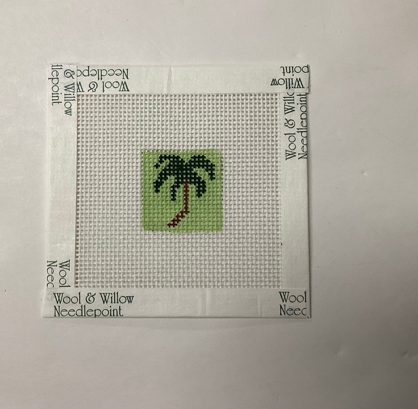 Palm Tree 1" square Needlepoint
