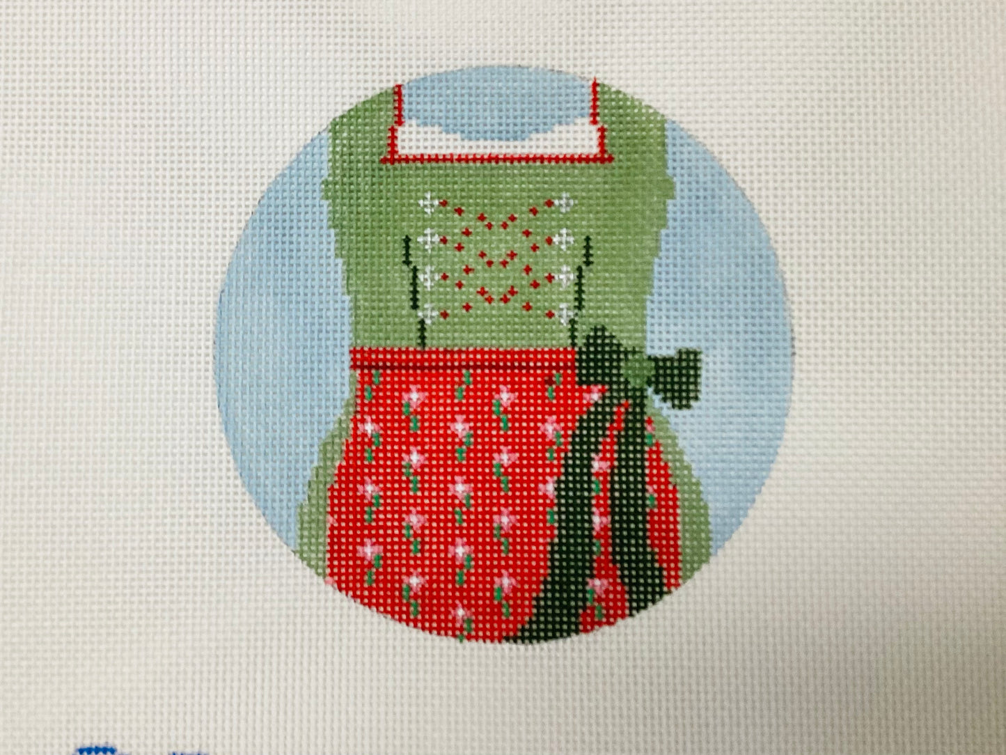 Dirndl Round red/green