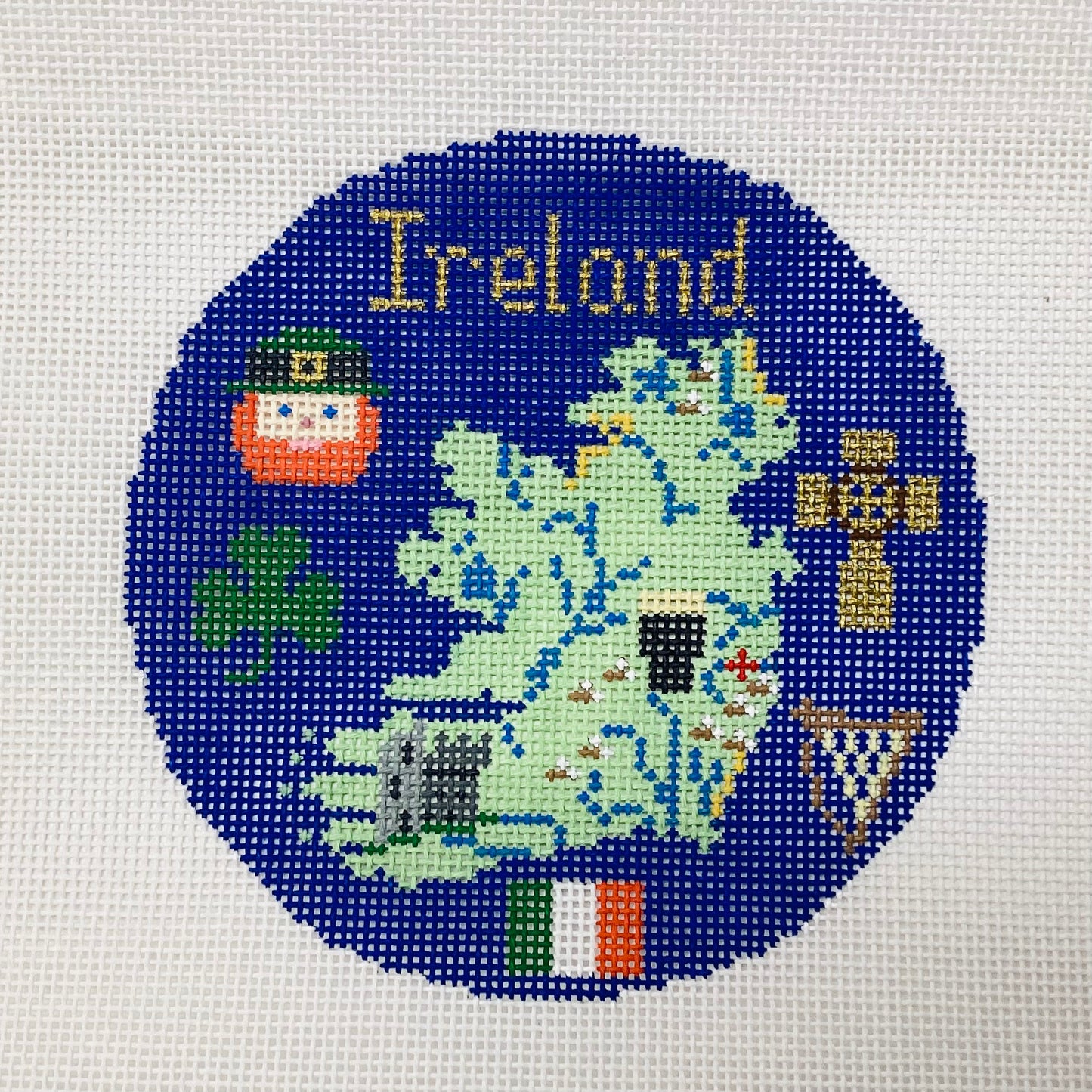 Ireland Needlepoint Ornament