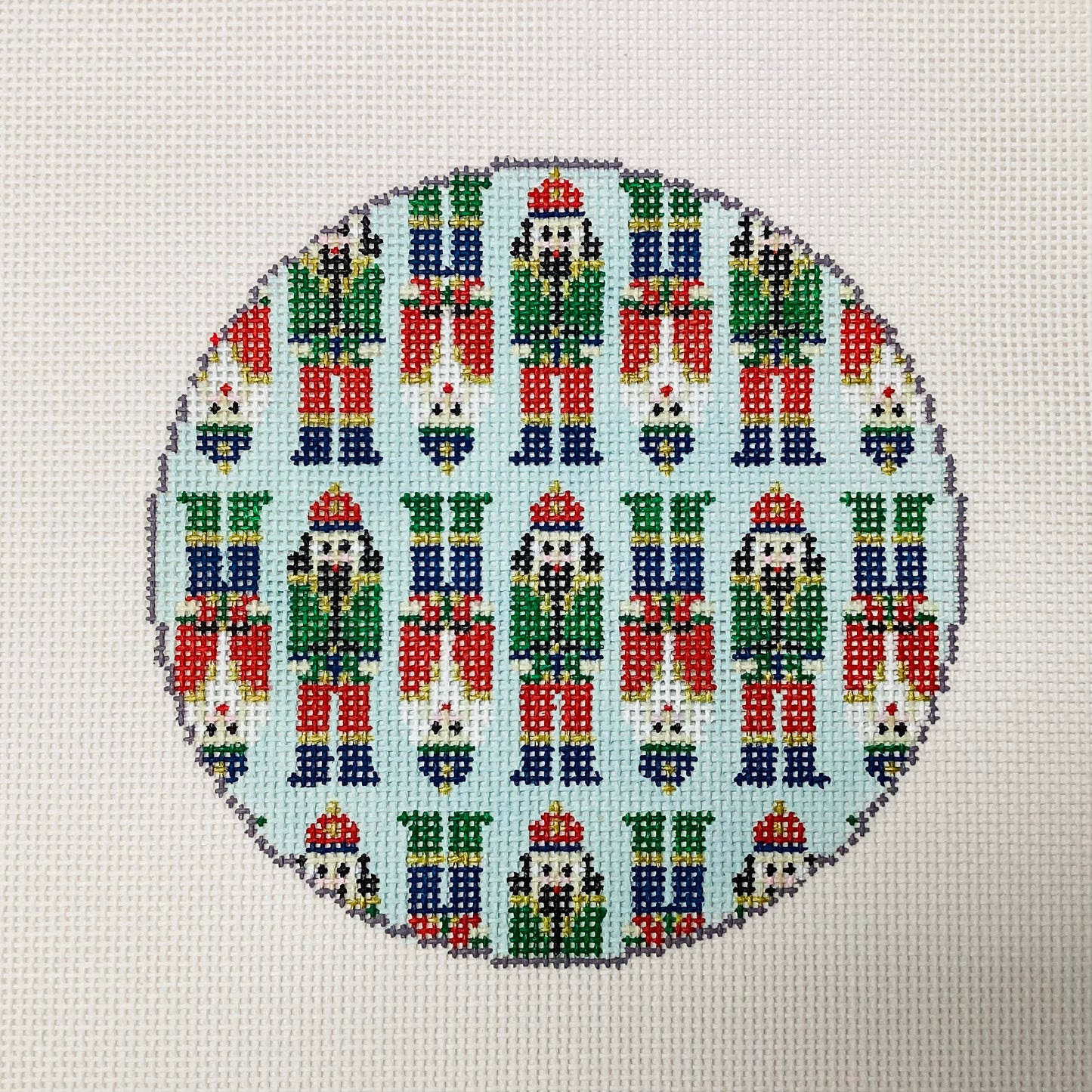 Mini Nutcracker Round Blue