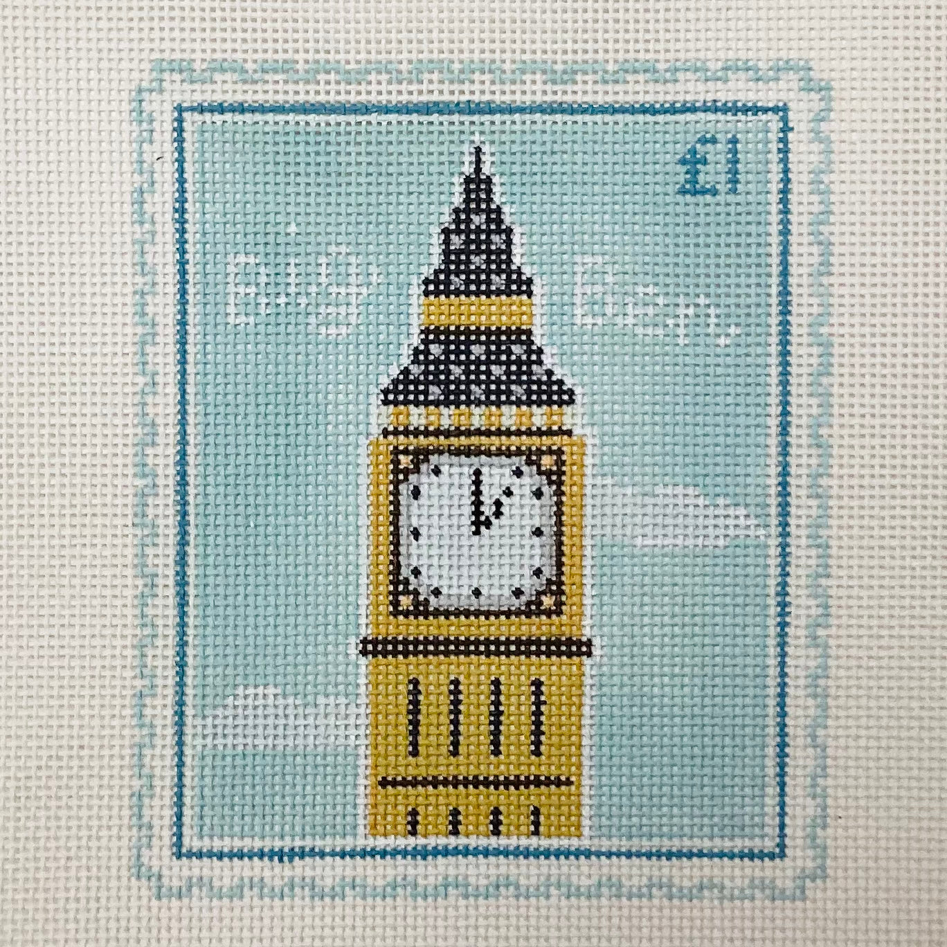 Big Ben Stamp Needlepoint Canvas
