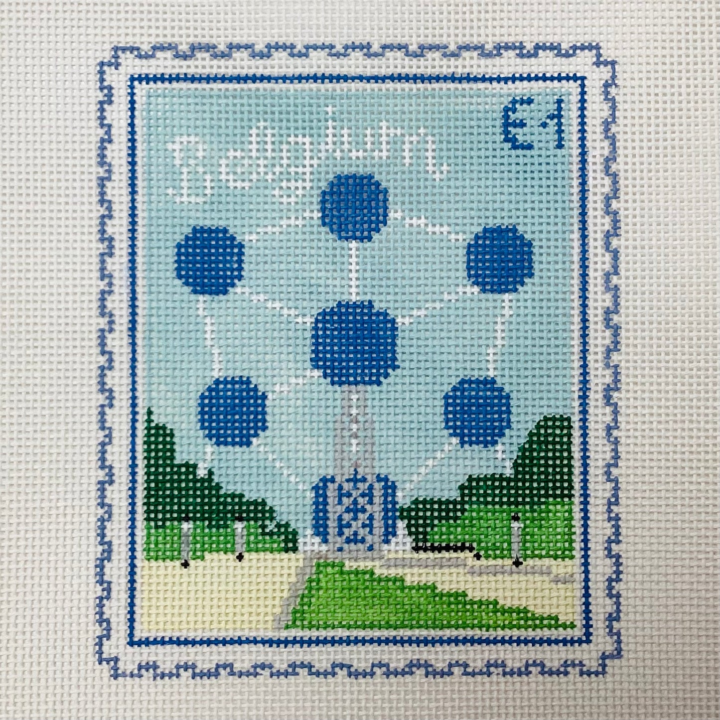 Brussels Stamp Needlepoint Canvas