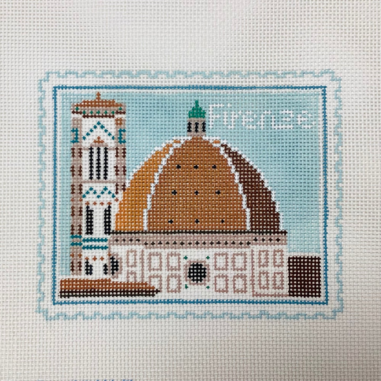Florence Stamp Needlepoint Canvas