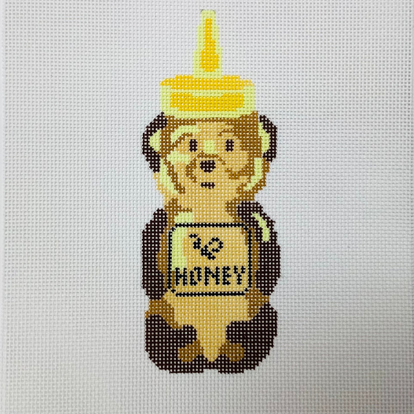 Honey Bear Needlepoint Ornament