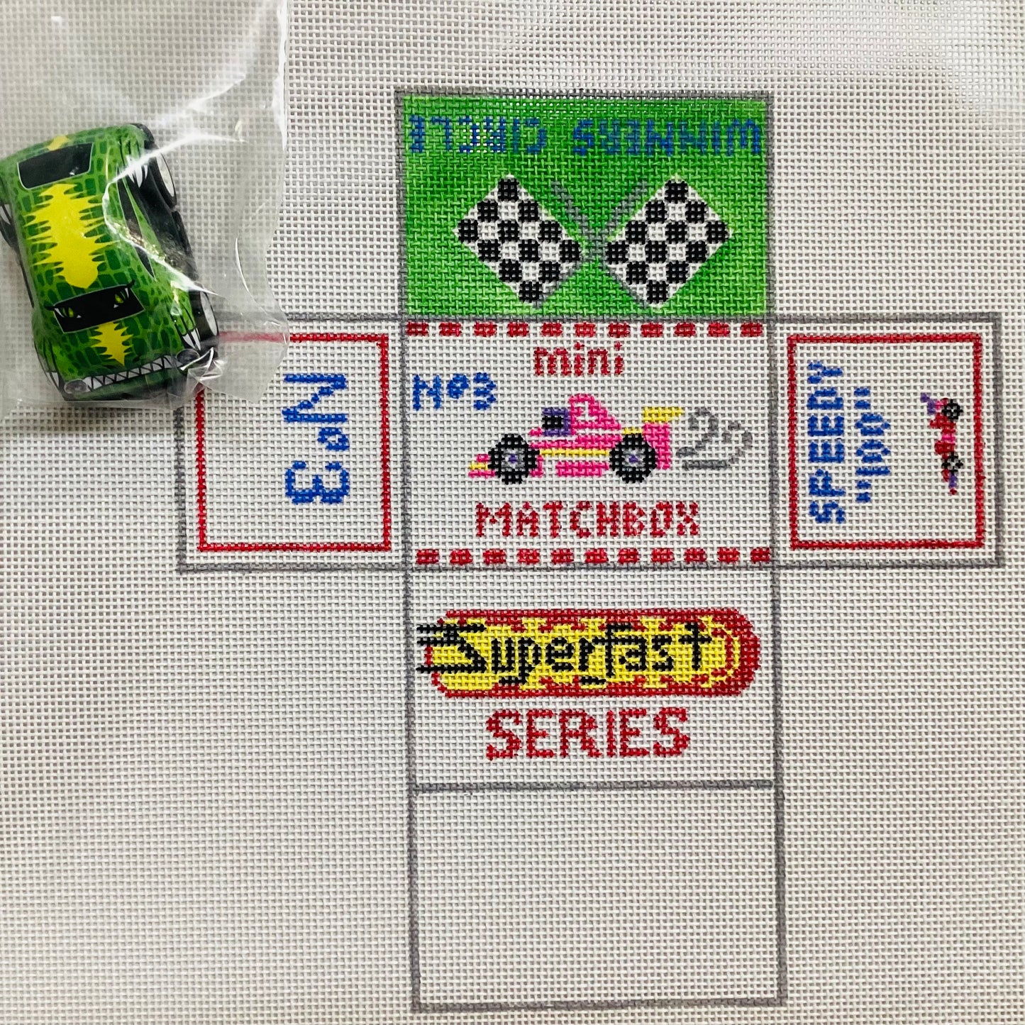 Mini Matchbox Car Box Green with matchbox car