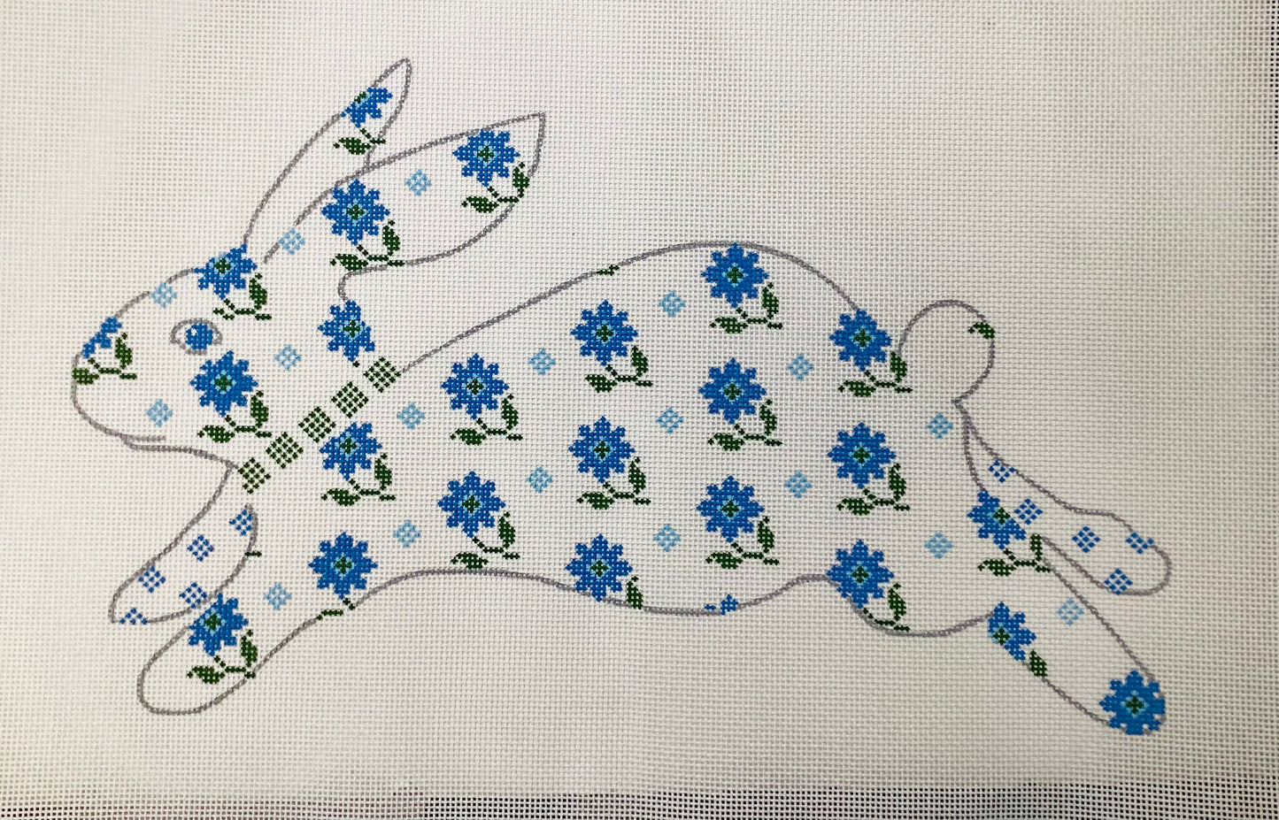 Large Bunny Blue Floral